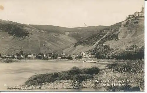 PC31958 Berncastel. Cues and der Mosel mit Burg Landshut. 1930