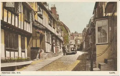 PC33317 Mermaid Inn. Roggen. Valentinstag. Samtgravur. Nr. G.6396. 1955