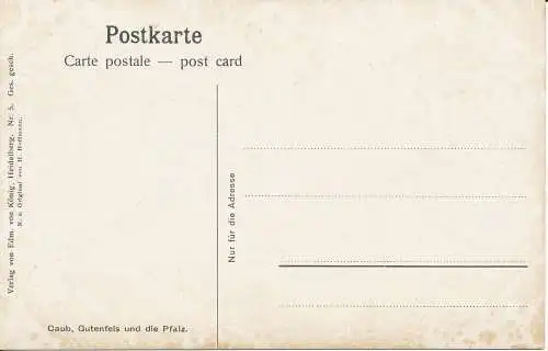 PC29670 Caub. Gutenfels und die Pfalz. Edm. von König. Nr. 5