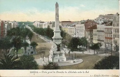 PC27040 Lissabon. Blick auf Geral von der Avenida da Liberdade Vista do Sul. Martins