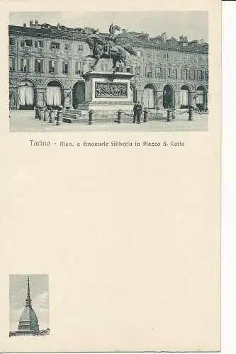 PC27288 Turin. Mon in Emanuele Filiberto auf der Piazza S. Carlo. Brunner. Nr. 335