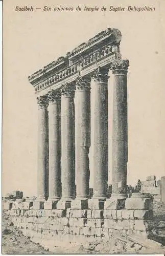 PC31688 Baalbek. Sechs Säulen des Heliopolitanischen Jupitertempels