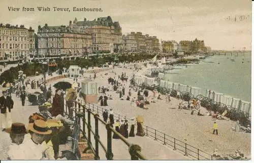 PC33318 Blick vom Wunschturm. Eastbourne. Woodbury. Nr. 4660. 1915