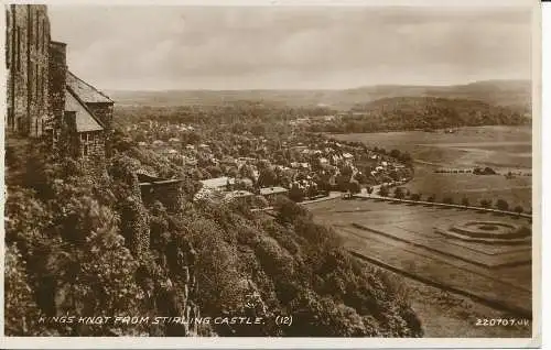 PC33293 Kings Knot von Stirling Castle. Valentinstag. Nr. 220707. RP. 1938