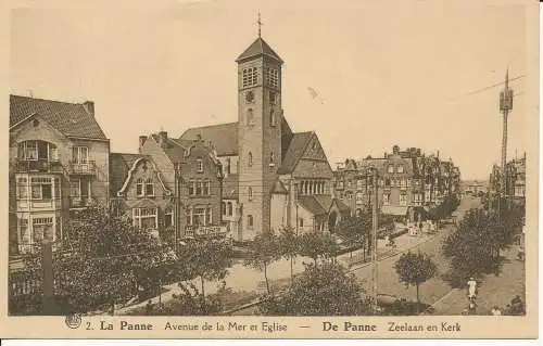 PC31549 Die Panne. Avenue de la Mer und Kirche. A. Dohmen. Nr. 2