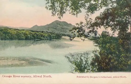 PC30069 orange Flusslandschaft. Aliwal North. Burgess und Sutherland