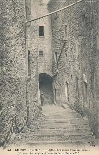 PC30128 Le Puy. Die Rue du Cloitre wird als Encore die lahme Treppe bezeichnet. Nr. 141