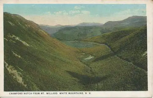 PC29874 Crawford Kerbe vom Mt. Willard White Mountains. Nr. H. Atkinson. Nr. 1777