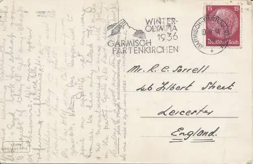 PC33447 Alt Oberammergau beim Kirchgang. W. Pfingstl. RP. 1934