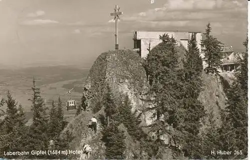 PC31761 Laberbahn Gipfel 1684m. Hotel. H. Huber. Nr. 263. 1960