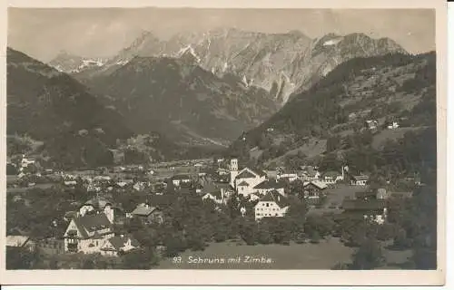 PC31435 Schruns mit Zimba. G. Heinzles Erben