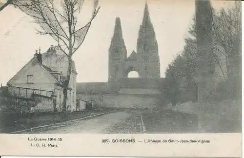 PC33831 Soissons. Die Abtei von Saint Jean des Vignes. Der Krieg. Alary Ruelle