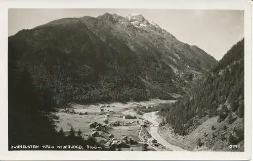 PC31914 Zwieselstein 1472m Nederkogel 3166m. Viel Heiss. Nr. 2771. RP