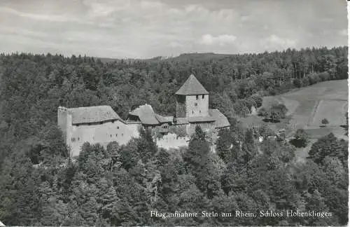 PC31997 Flugaufnahme Stein am Rhein. Schloss Hohenklingen. Hugo Kopp