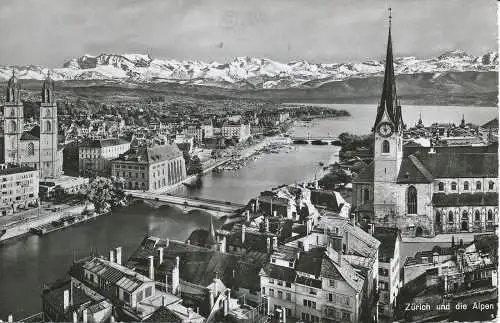 PC32003 Zürich und die Alpen. Photoglob. Nr. 5129. 1956