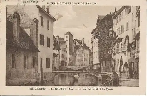 PC33453 Annecy. Der Canal du Thiou. Die Morandbrücke und die Kais. Pariot. Nr. 130.