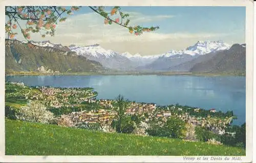 PC29831 Vevey und die Dents du Midi. Paul Lebet. Nr. 44. 1935