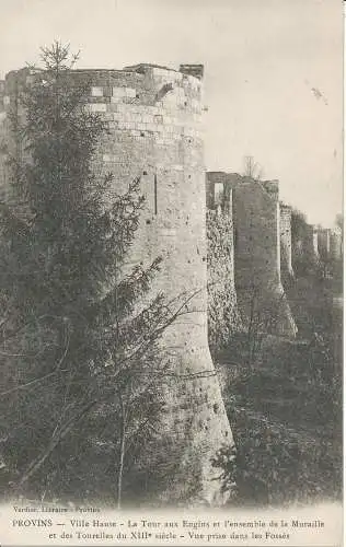 PC33463 Provins. Oberstadt. Der Maschinenturm und die gesamte Mauer und