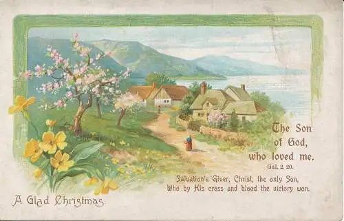 PC229562 Frohe Weihnachten. Kleines Dorf