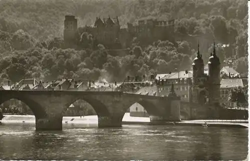 PC31891 von Heidelberg. Morgensonne über Brucke u. Schloss. Edm. von König. 1957