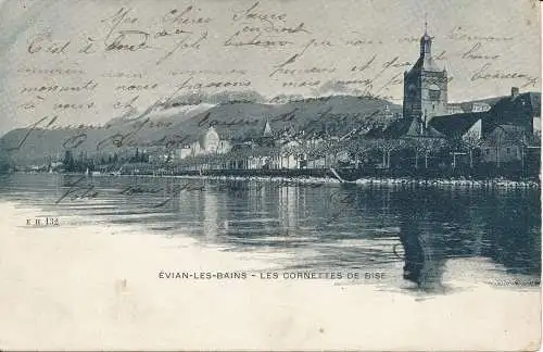 PC33502 Evian Les Bains. Die Cornettes de Bise. 1903