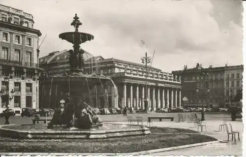 PC32019 Bordeaux. Gironde. Place de la Comedy. Andre Leconte. 1956