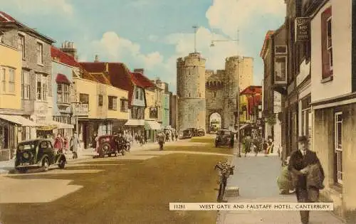 PC27419 West Gate and Falstaff Hotel. Canterbury. Schuhschmied und Etheridge. Norm