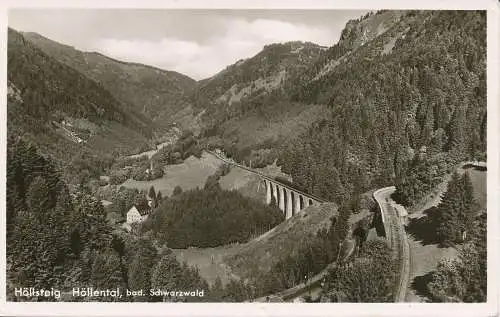 PC32212 Hollsteig. Hollental schlecht. Schwarzwald. Metz. 1955