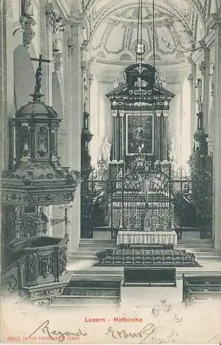 PC32119 Luzern. Hofkirche. Photoglob. Nr. 660. 1911