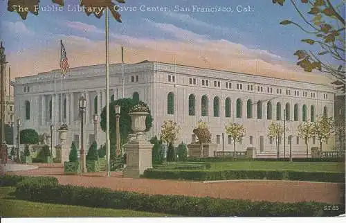 PC33543 Die öffentliche Bibliothek. Civic Center. San Francisco. Kal. Pacific Neuheit