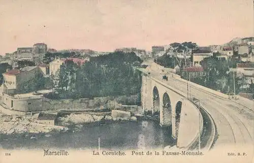 PC33454 Marseille. Die Rahmen. Falschgeldbrücke. Nr. 114. B. Hopkins