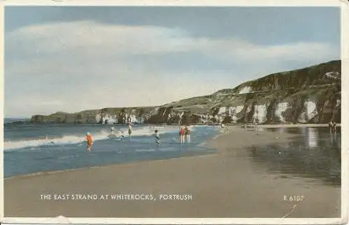 PC33357 The East Strand bei Whiterocks. Portrush. Valentinstag. Carbofarbe. Nr. R 6