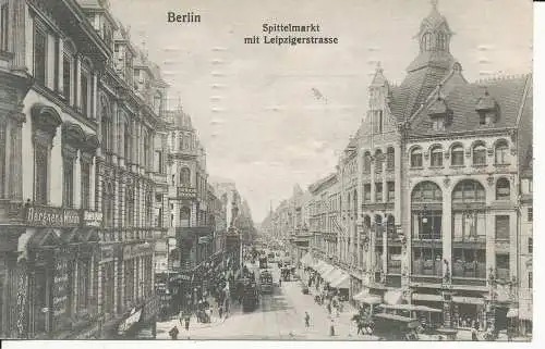 PC32008 Berlin. Spittelmarkt mit Leipzigerstraße. Nr. 2002. 1910