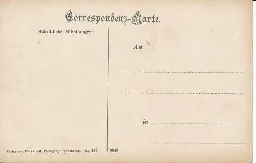 PC33638 Schloss Amras bei Innsbruck. Fritz Gratl. Nr. 154