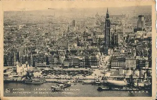 PC33265 Antwerpen. La Rade. Ansicht aus dem Flugzeug. Ern. Thill