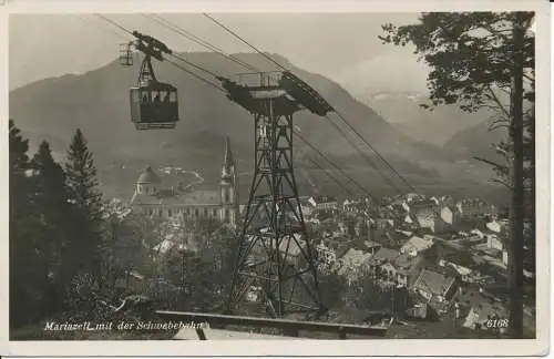 PC32020 Mariazell mit der Schwebebahn. Jos. Radinger. Nr. 6168