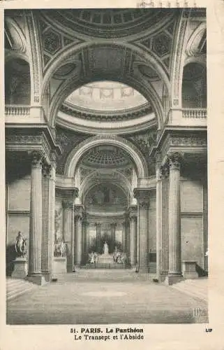 PC30001 Paris. Das Pantheon. Das Querschiff und die Apsis. J. Cormault. 1940