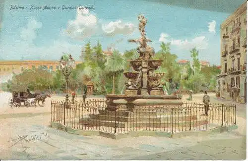 PC333333 Palermo. Piazza Marina e Giardino Garibaldi