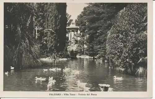 PC33607 Palmero. Villa Tasca. Blick auf den Park. Fotocelere