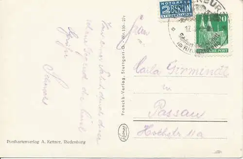 PC31728 Schloss Prunn. A. Kettner. Kosmos. 1949