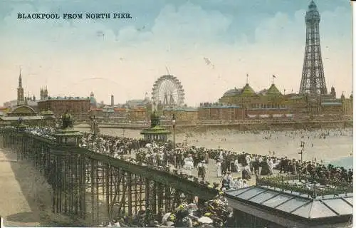 PC27634 Blackpool vom North Pier. 1925