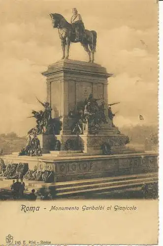 PC33833 Rom. Garibaldi-Denkmal im Gianicolo. E. Risi. Nr. 146