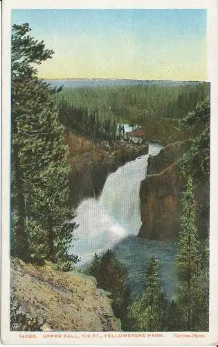 PC29876 Upper Fall. 109 Fuß. Yellowstone Park. Haynes. Nr. 14053