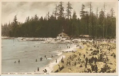 PC29816 Second Beach. Stanley Park. Vancouver. B. C. Die Gowen