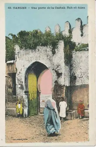 PC33412 Tanger. Ein Tor zur Kasbah Bab el Aasa. Lebrun Freres. 1935