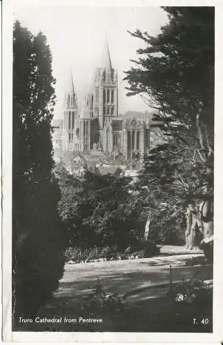 PC33227 Truro Kathedrale von Pentreve. Nr. T.40. RP. 1958