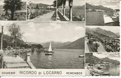 PC32145 Souvenir Erinnerung an Locarno Remember. Multi-View. RP. 1956