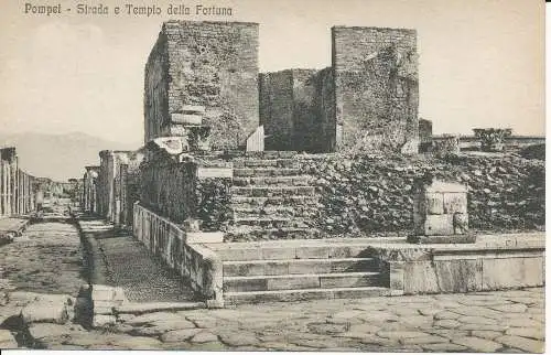 PC29832 Pompei. Straße und Tempel des Glücks. C. Cotini. Nr. 80839