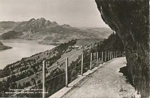 PC29948 Felsenweg bei Rigi First. Blick Gegen Kaltbad u. Pilatus. Nr. 1143