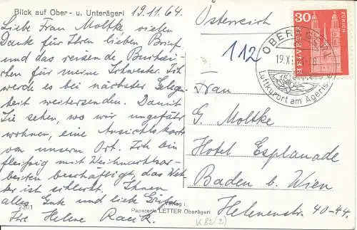 PC31950 Blick auf Ober. u. Unterageri. Brief. 1964